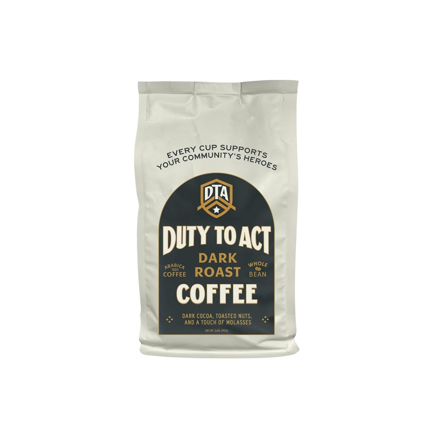 Duty to Act Dark Roast Whole Coffee Beans, 2 lbs (Pack of 2)
