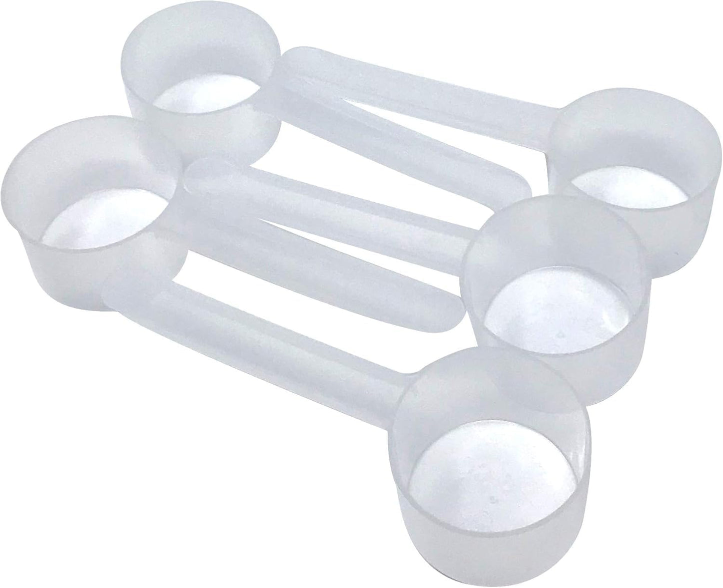 48 mL (48 CC | 1.62 Oz.) Long Handle Scoop for Measuring Coffee, Pet Food, Grains, Protein, Spices and Other Dry Goods (Pack of 5)