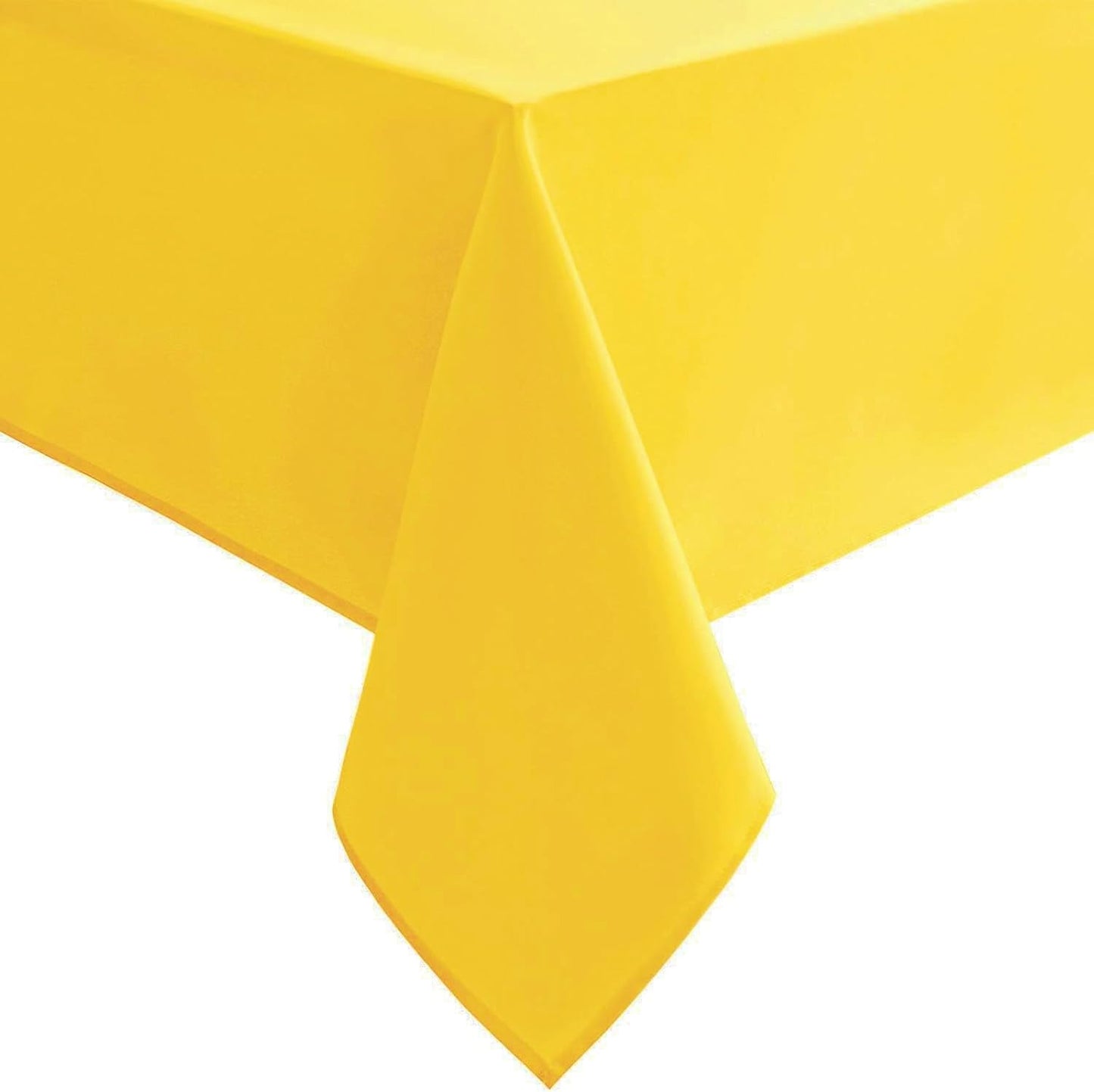 Hiasan Waterproof Tablecloth Rectangle - Washable Fabric Table Cloth for Dining Room Kitchen Birthday Party and Outdoor Use, Yellow, 70 x 90 Inch
