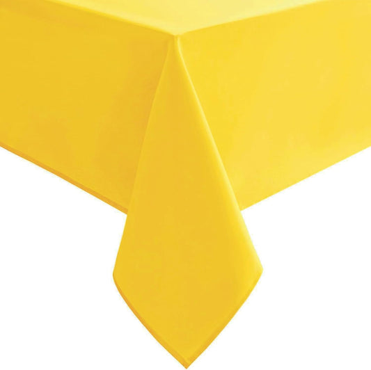 Hiasan Waterproof Tablecloth Rectangle - Washable Fabric Table Cloth for Dining Room Kitchen Birthday Party and Outdoor Use, Yellow, 30 x 60 Inch