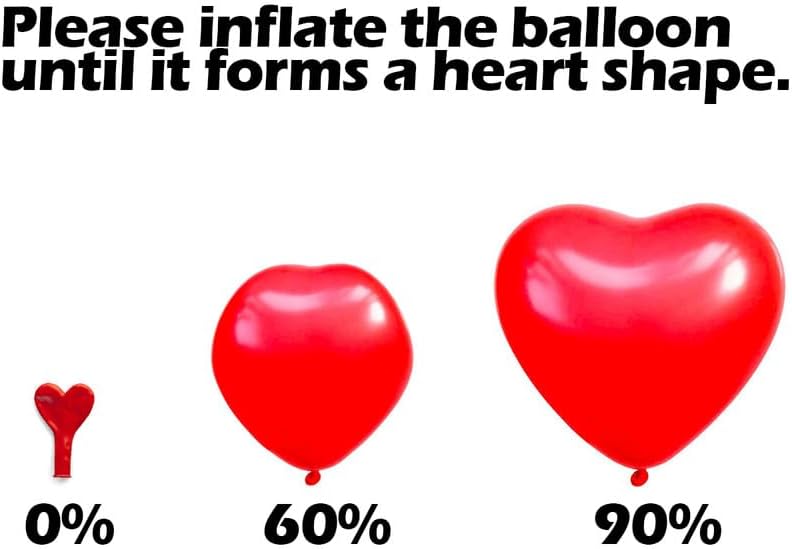 AFTERLOON® Biodegradable Balloons 24 pcs Grapefruit Red 10 Inch Heart Shaped, Thickened Extra Strong Natural Latex Helium Float, Proposal Marriage Love Baby Shower Gender Reveal Wedding Bridal