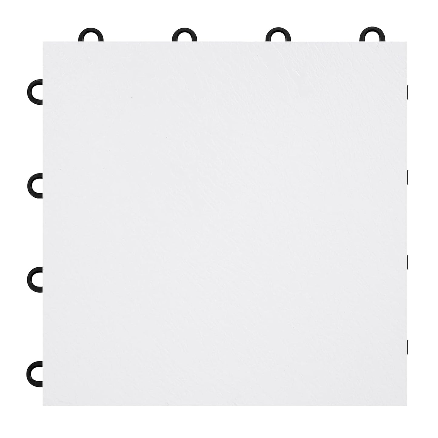 IncStores 3/8" Thick Snap Together Dance Flooring | 12"x12" Printed Vinyl Dance Floor for Practice & Performance | White | 20 Tile Pack