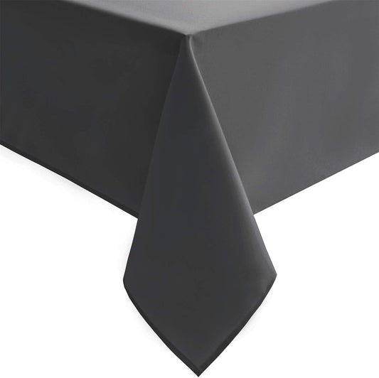 Hiasan Rectangle Tablecloth Grey - Wrinkle Resistant and Waterproof Washable Polyester Fabric Table Cloth for Dining Party and Outdoor Use, 70 x 108 Inch