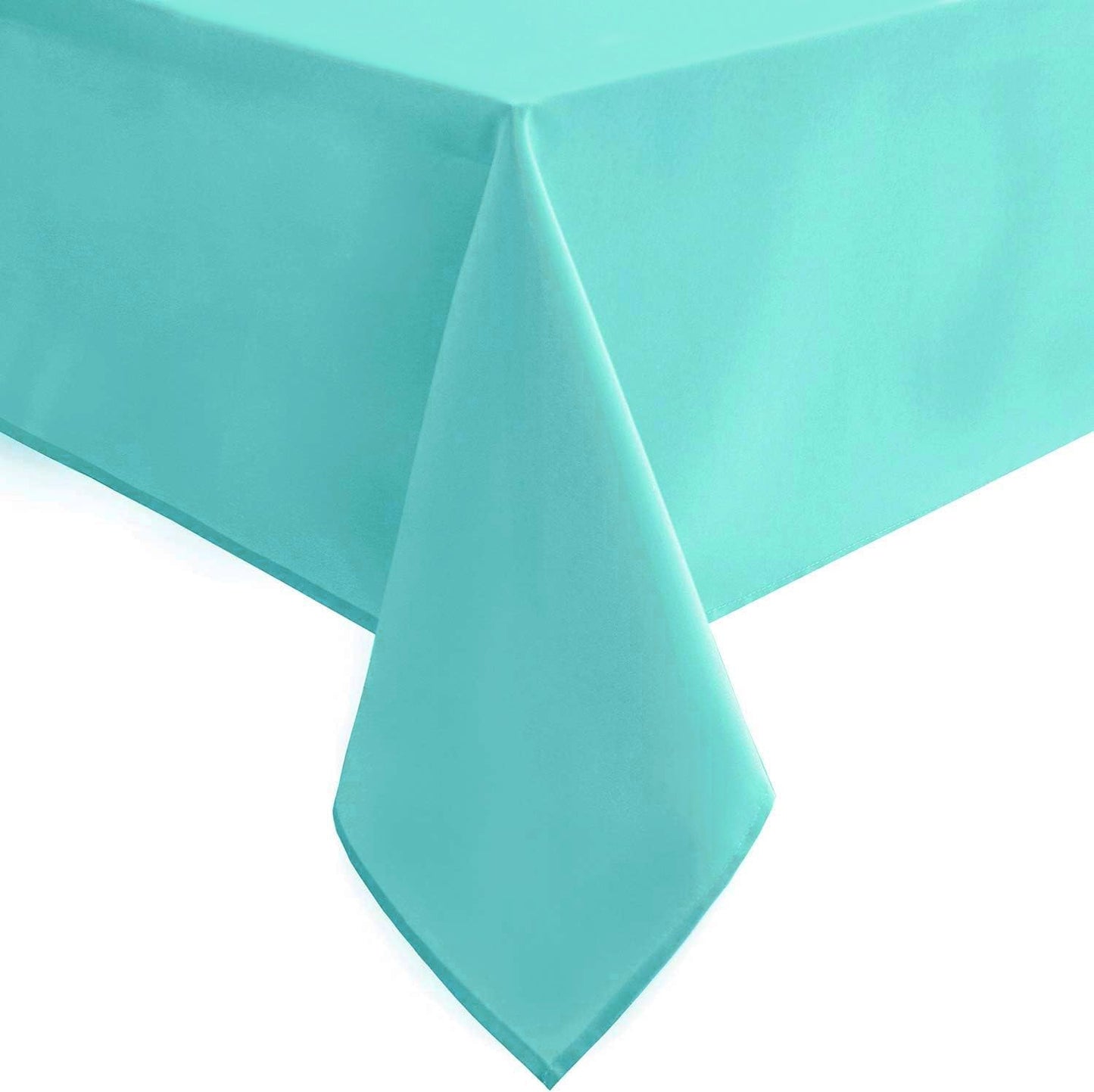 Hiasan Rectangle Tablecloth - Waterproof Washable Fabric Table Cloth for Dining & Party,54 x 120 Length, Light Blue