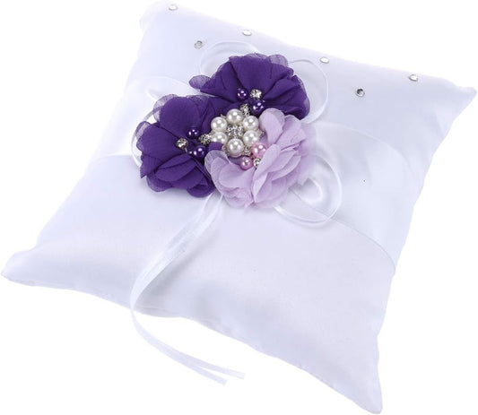 Couples Gifts Wedding Ring Pillow Wedding Girl Basket Ring Pillow Bearer Pillow Set 20x20cm Pillow for Holder Ceremony Dresses Cushion Boy s