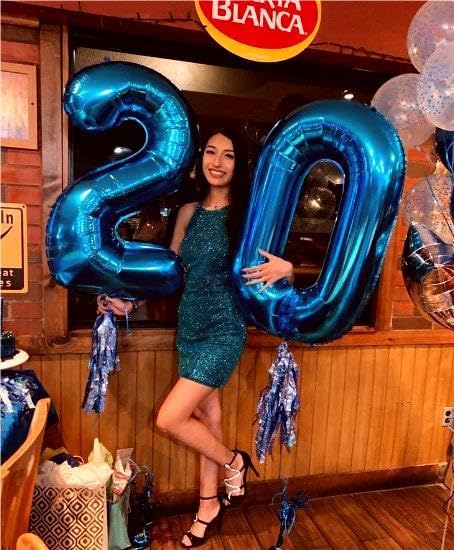 Giant Navy Blue 60 Balloon Number 40 Inch, 60 Number Balloons Birthday Supplies, 60 Year Old Birthday Party Celebration, 60 Balloons Graduations Anniversary Decorations