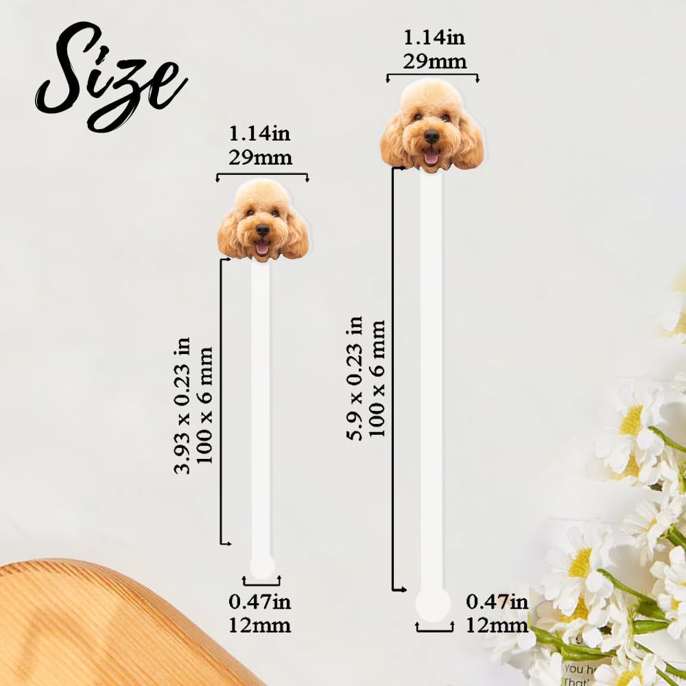 Personalized 50 pcs Wedding Pet Stir Sticks, Custom Double-Sided Dog Cat Stir Sticks, Wedding Acrylic Cocktail Drink Stirrer, Decor Birthday, Weddings, Retirement, Bachelorette Parties