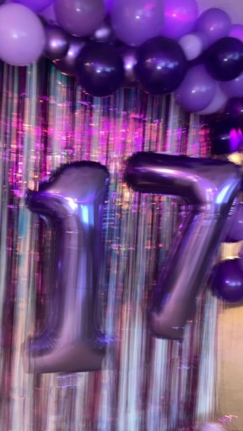 Purple Number 7 Balloon - 40 Inch, Birthday Party Decorations, Anniversary & Graduation Supplies