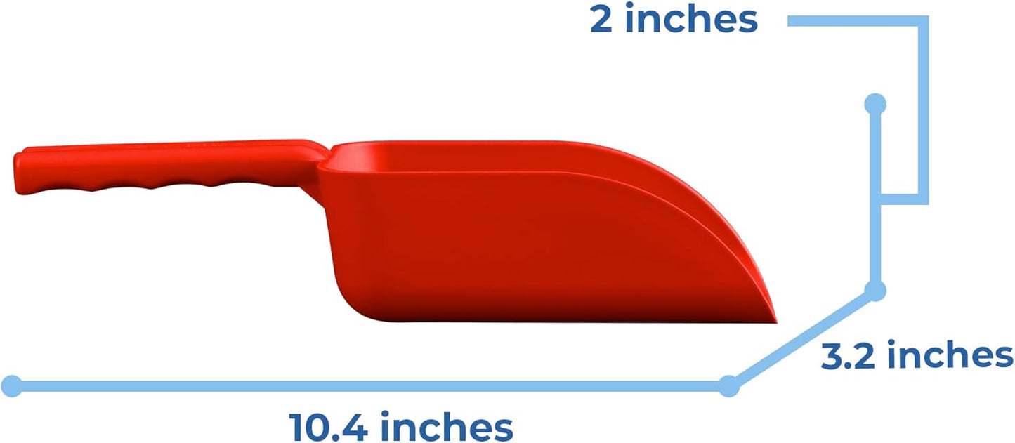 Vikan Remco 63004 Color-Coded Plastic Hand Scoop - BPA-Free Food-Safe Kitchen Utensils, Restaurant and Food Service Supplies, 16 oz, Red