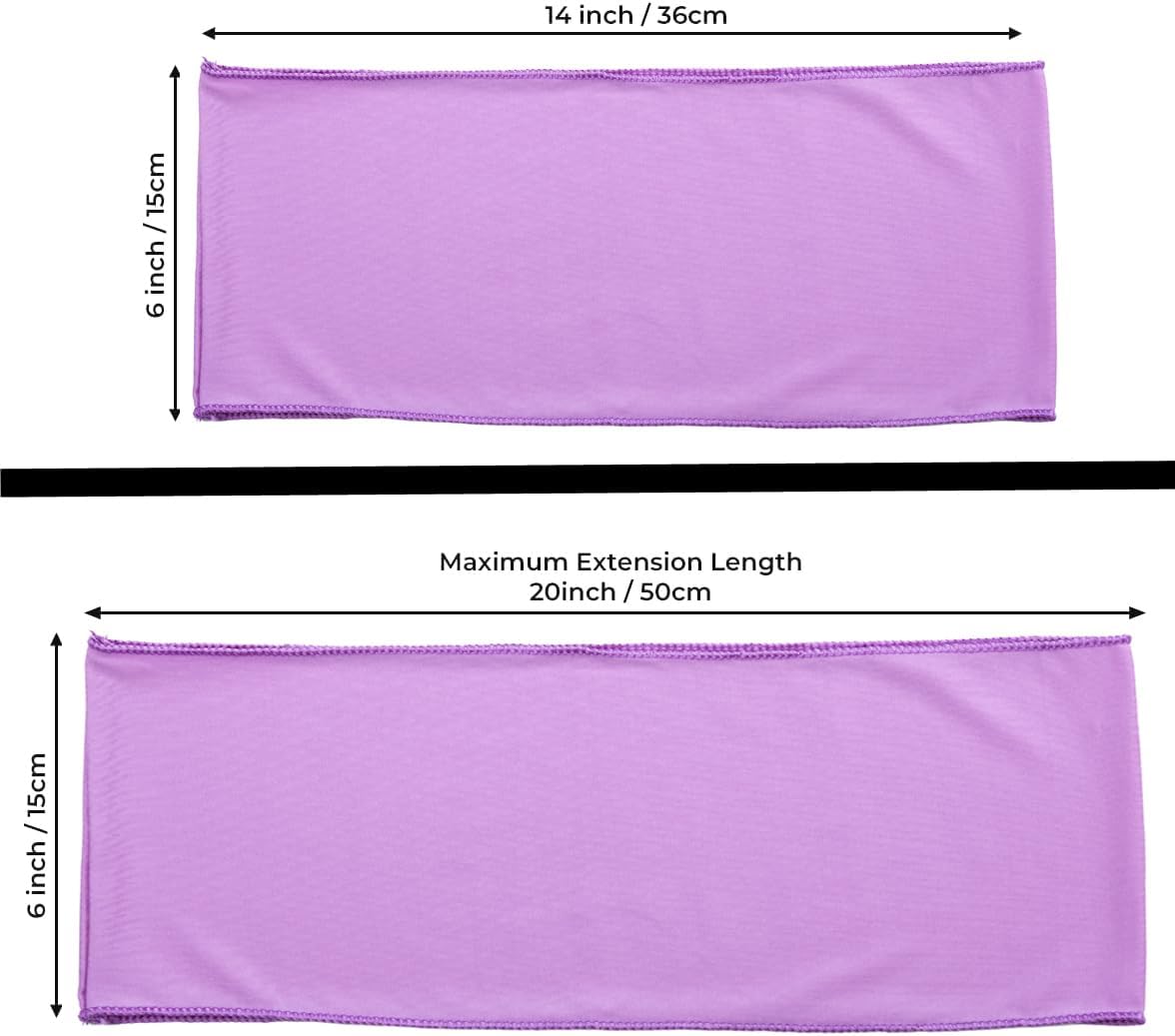 MDS Pack of 250 Spandex Chair Sashes Bows Elastic Stretch Dining Chair Bands Ties Without Slider Buckle Universal fits for Wedding Baby Shower Birthday Party Banquet Event Decoration - Light Purple