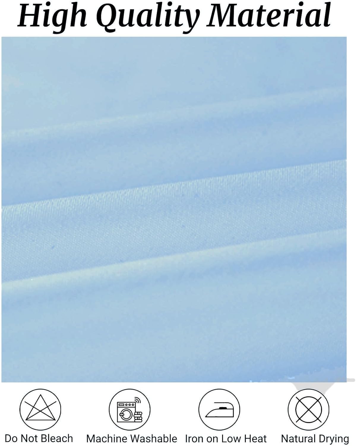 Fokitut 6 Pack Round Tablecloth, 90 Inch, Stain Resistant and Wrinkle Polyester Table Cloth, Fabric Table Cover for Kitchen Dining, Wedding, Party, Holiday Dinner-Blue Mist