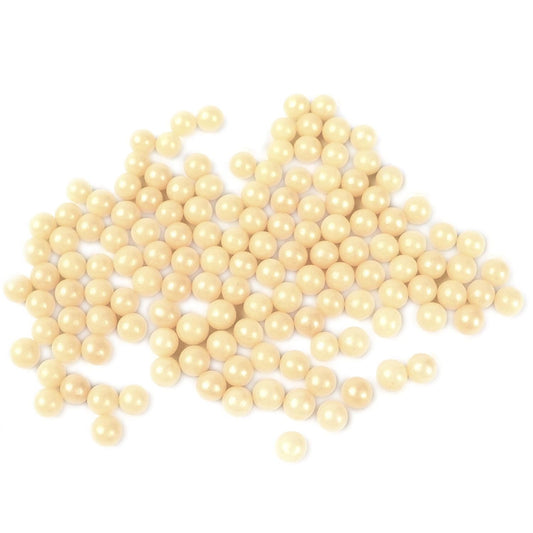 O'Creme Ivory Edible Sugar Pearls Cake Decorating Supplies for Bakers: Cookie, Cupcake & Icing Toppings, Beads Sprinkles For Baking, Certified, Candy Sugar Ball Accents (2mm, 32 Oz)