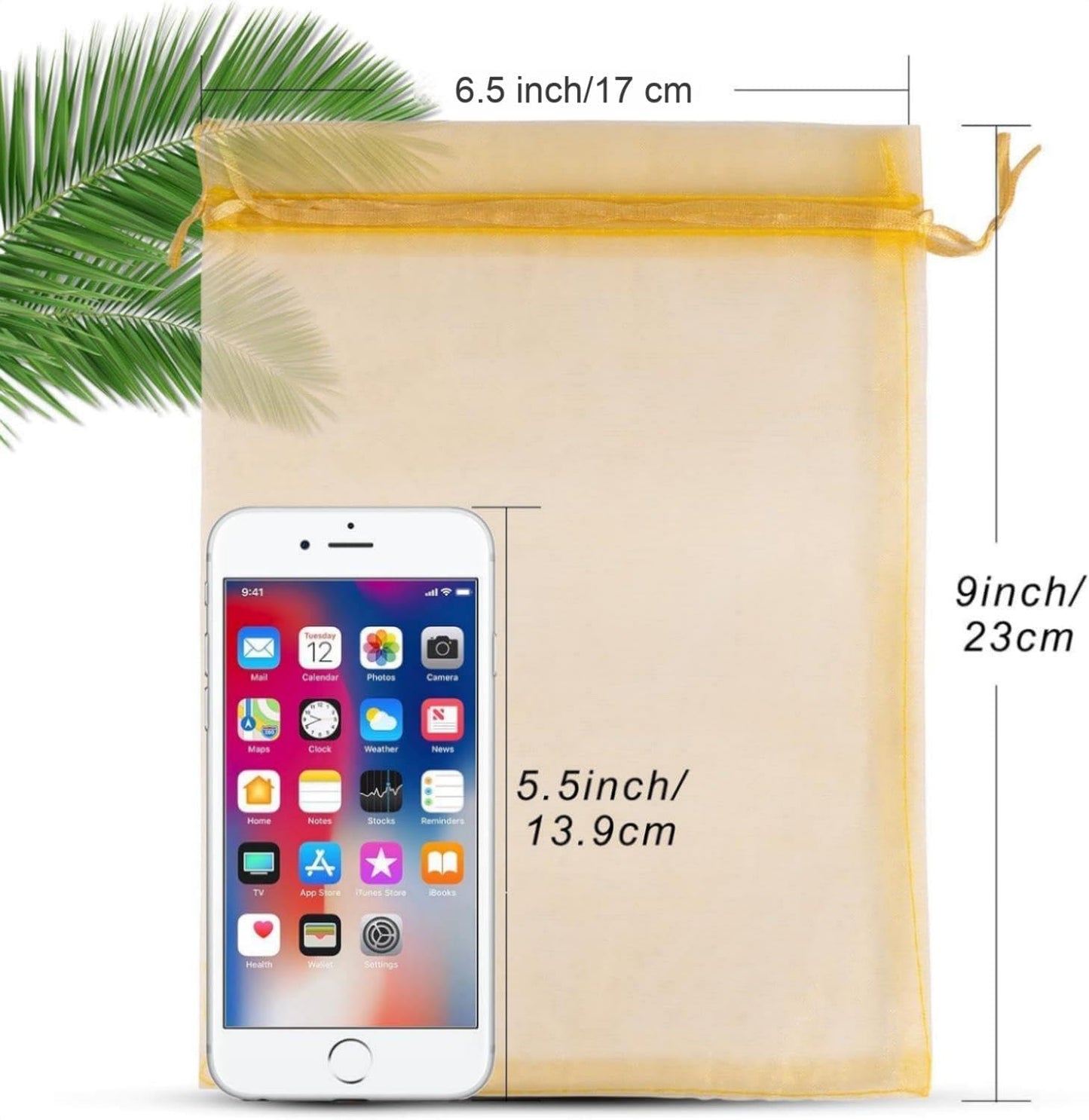 ANZNKU 100 Pack Organza Bags 6x9 Inch, Assorted Colors Mesh Drawstring Bags, Mesh Gift Bag Large Organza Bag for Wedding Party Favor Christmas