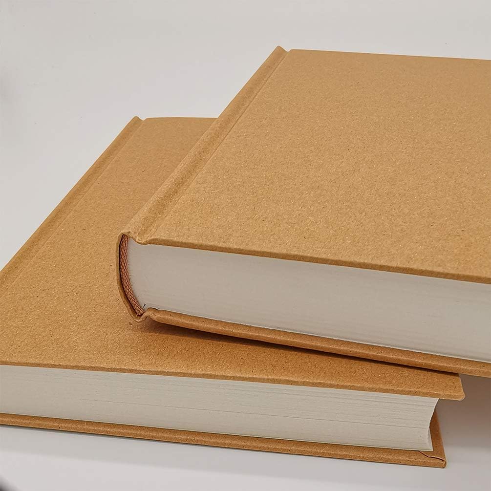 5.5x8.25 Sketch Book, Pack of 5, Each with 120 Sheets (100gsm), Hardcover Bound Sketch Notebook, Acid Free Blank Drawing Paper, Ideal for Kids & Adults, Kraft Cover