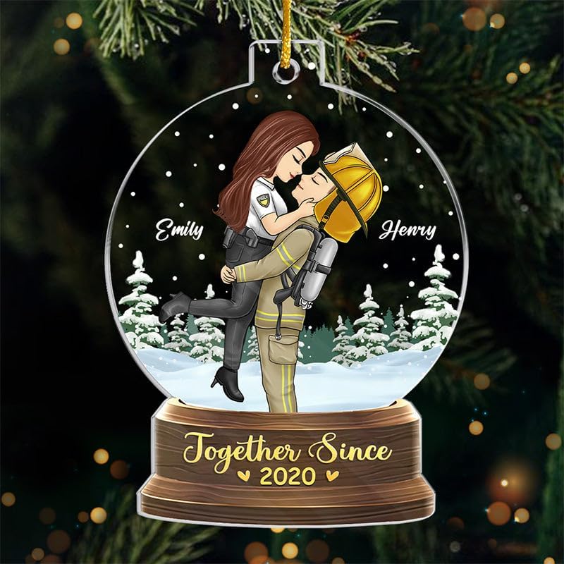 Pawfect House Together is A Wonderful Place to Be, Personalized Acrylic Ornaments, Xmas Decorations, Christmas Anniversary Couple Gifts for Her, Him, Christmas Tree Decorations for Home