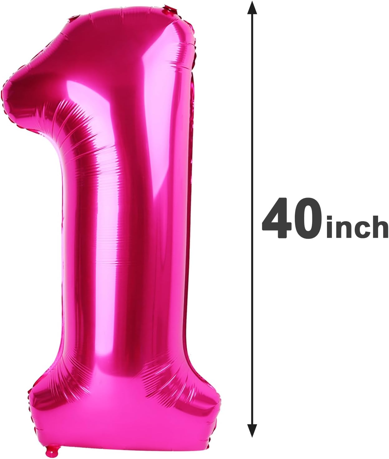 Hot Pink Number 17 Birthday Balloon 40 Inch, Digital Balloons for 17 Party Celebration Decorations Supplies, Mylar Foil Numbers Balloon for 17 Wedding Anniversary