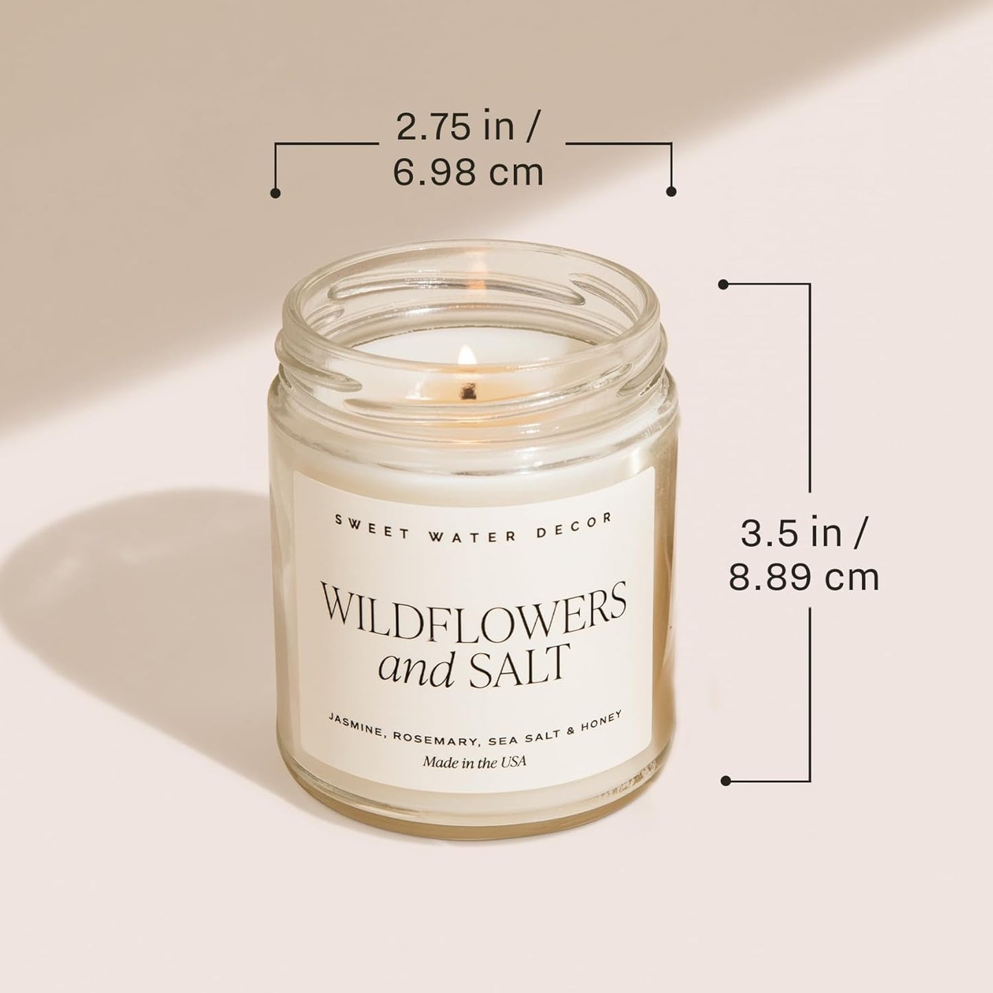 Sweet Water Decor Happily Ever After Candle - Gold Pepper, Clove Leaf, Nutmeg and Lavender Scented Candle for Home - 9oz Clear Jar with 40 Hour Burn Time, Made in USA - Wedding and Engagement Gifts