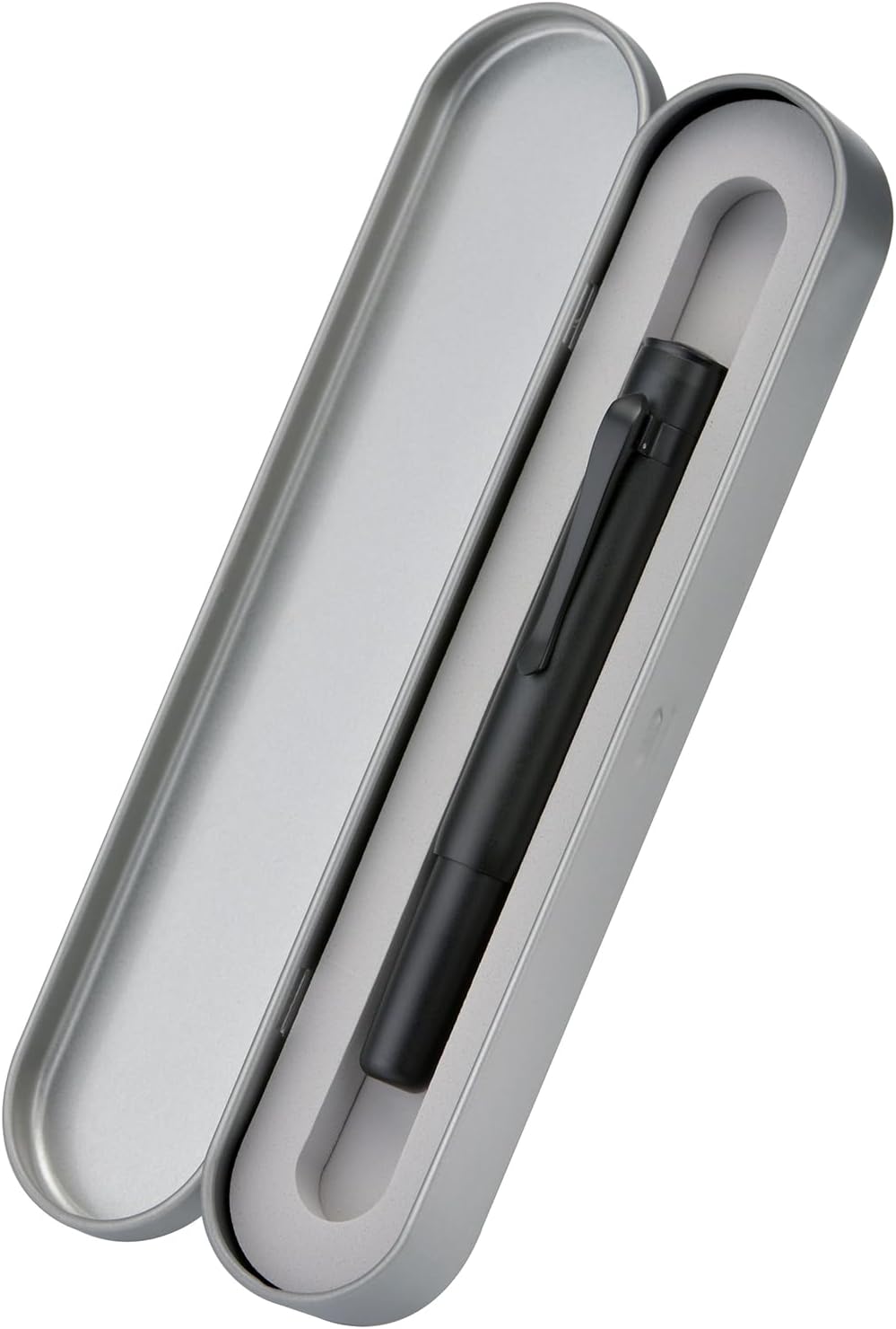 Hongdian M2 Black Forest Mini Fountain Pen, Medium Soft Nib & Sleek Shape Aluminium Short Pocket Travel Pen (Matte Black)