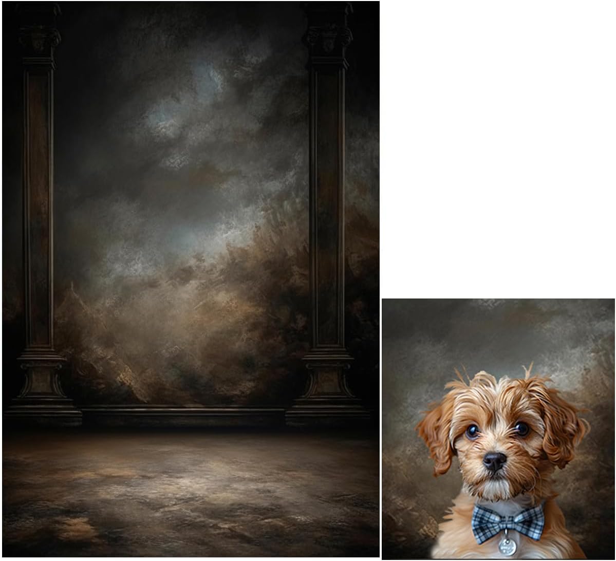 5x7ft Dark Vintage Photography Backdrops Portrait Photo Backdrop Wedding Bridal Show Birthday Background for Studio Props
