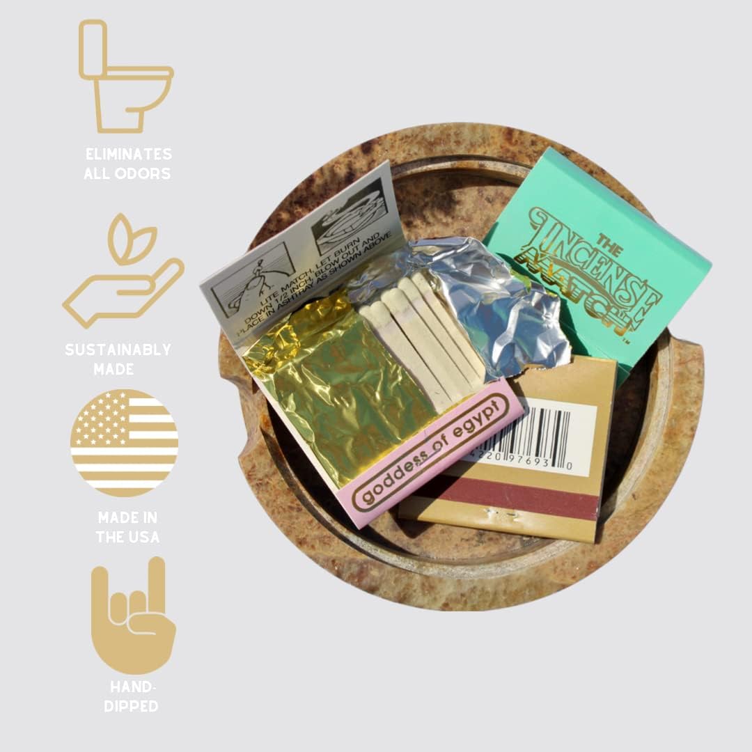 Box of 50 Incense Matches: Variety Pack - Eliminates Bathroom Odors While Adding Fragrance - 30 Strikes per Matchbook, 1,500 Strikes per Purchase