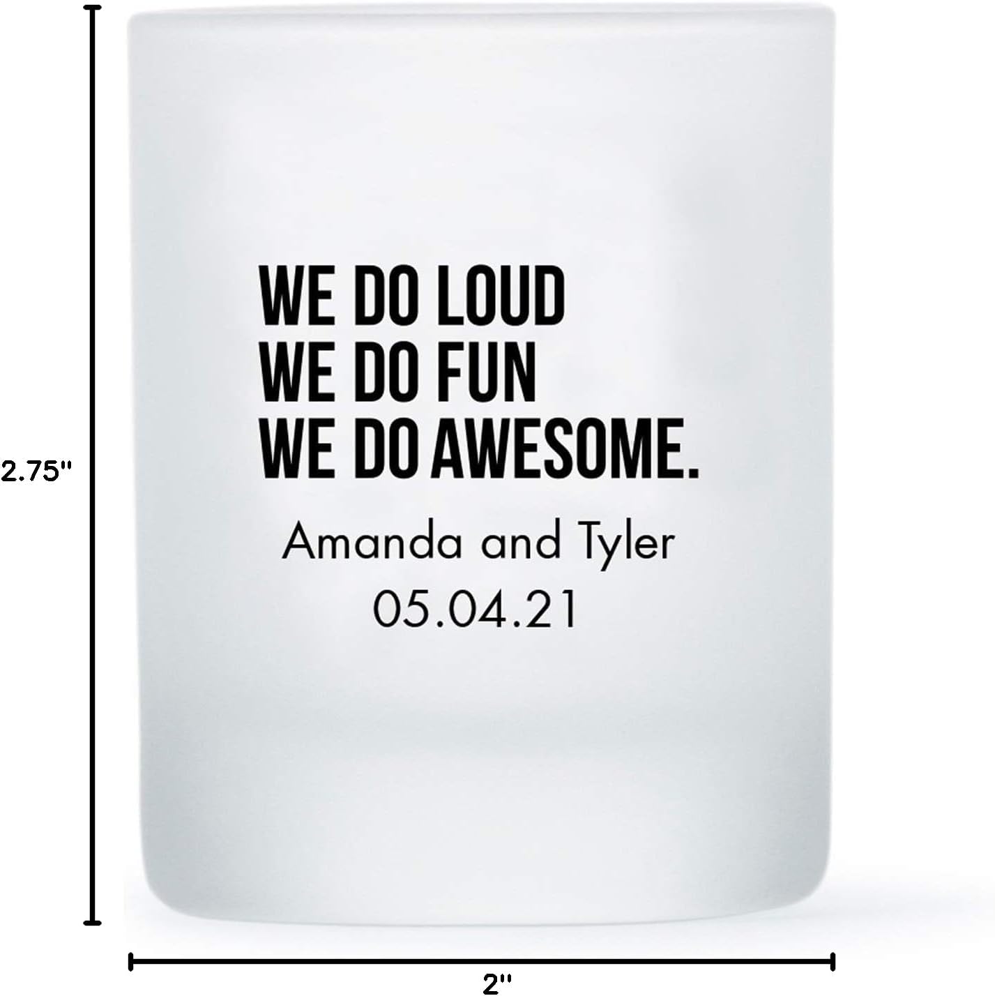 WEDDINGSTAR Personalized 3oz Frosted Shot Glass Customizable Full Color Print - 36 pack