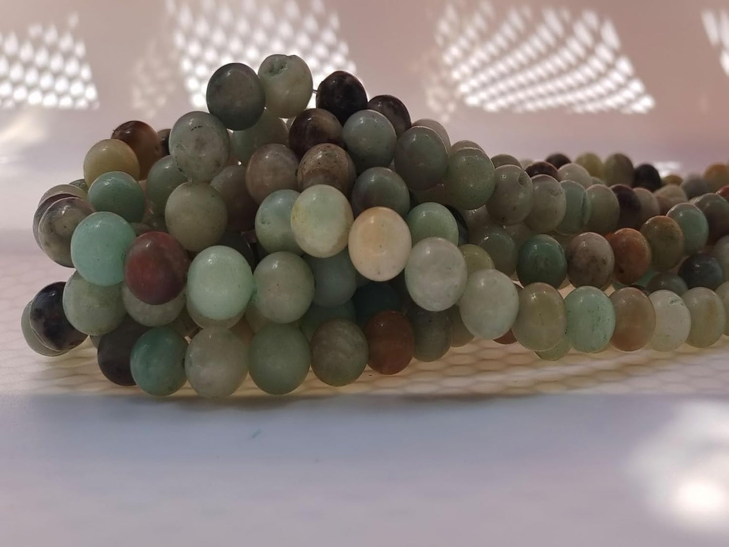 Stone Beads 8mm 100pcs Amazonite Beads Round Loose Gemstones Beads for Bracelet Necklace Jewelry Making (8mm, 60810 Amazonite)