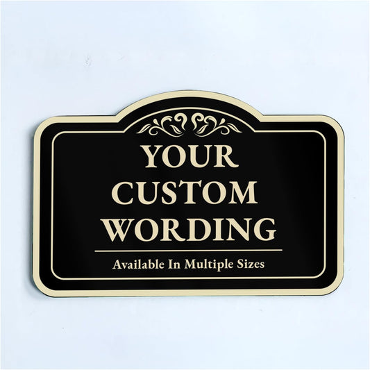 Personalized Custom Decorative Outdoor Metal Signs, Aluminum, Black Charcoal, 18x12 Inches, Waterproof, Made in USA
