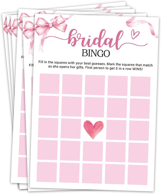Bridal Shower Games 30 Guests, Bingo Bridal Shower Wedding Games for Reception, Rehearsal Dinner Engagement Party Activities Game Card/HL 009