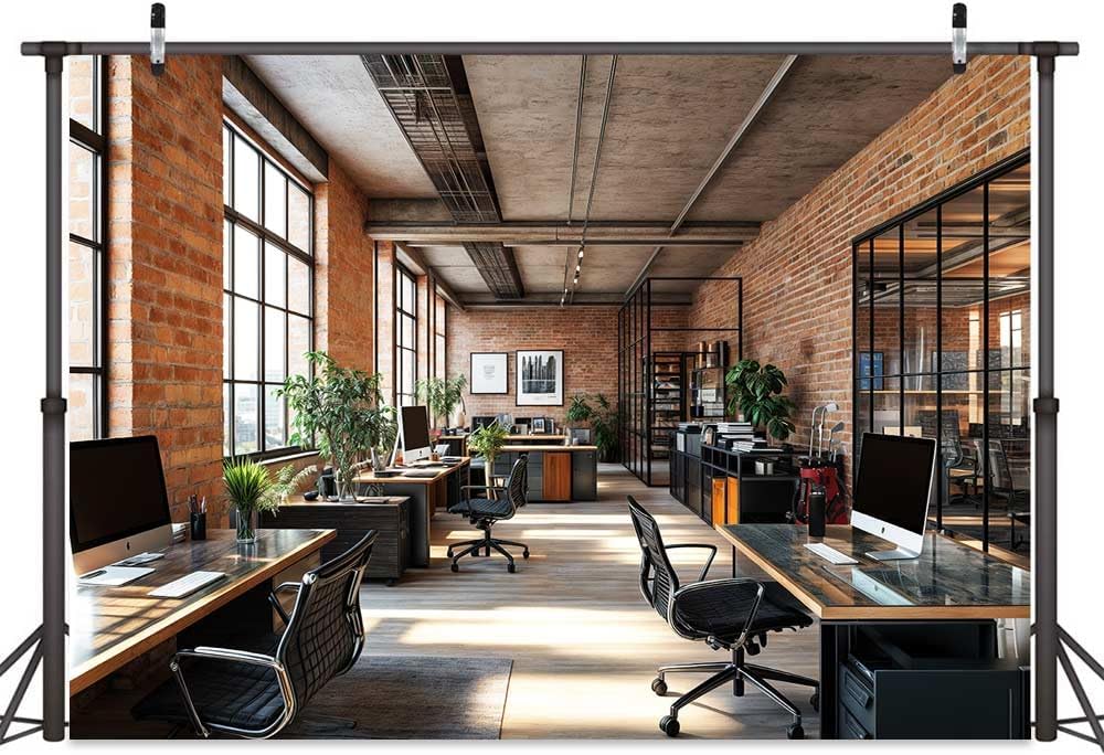 20X10ft Office Video Photo Backdrop Photography Background for Recording Conference, Zoom Home Podcast Backdrops Photo Booth Prop Decorations Wall Decor Tablecloth