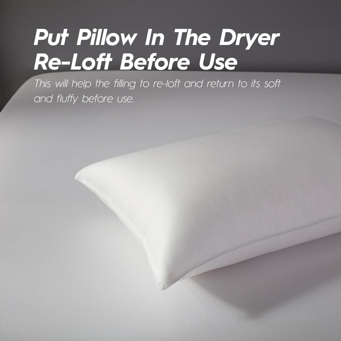 Globon Luxury Down Pillow King Size, Firm Hotel Collection Bed Pillow with 100% Cotton Cover, Down Surrounded Feather Pillow, 20x36 Inches (1 Pack)