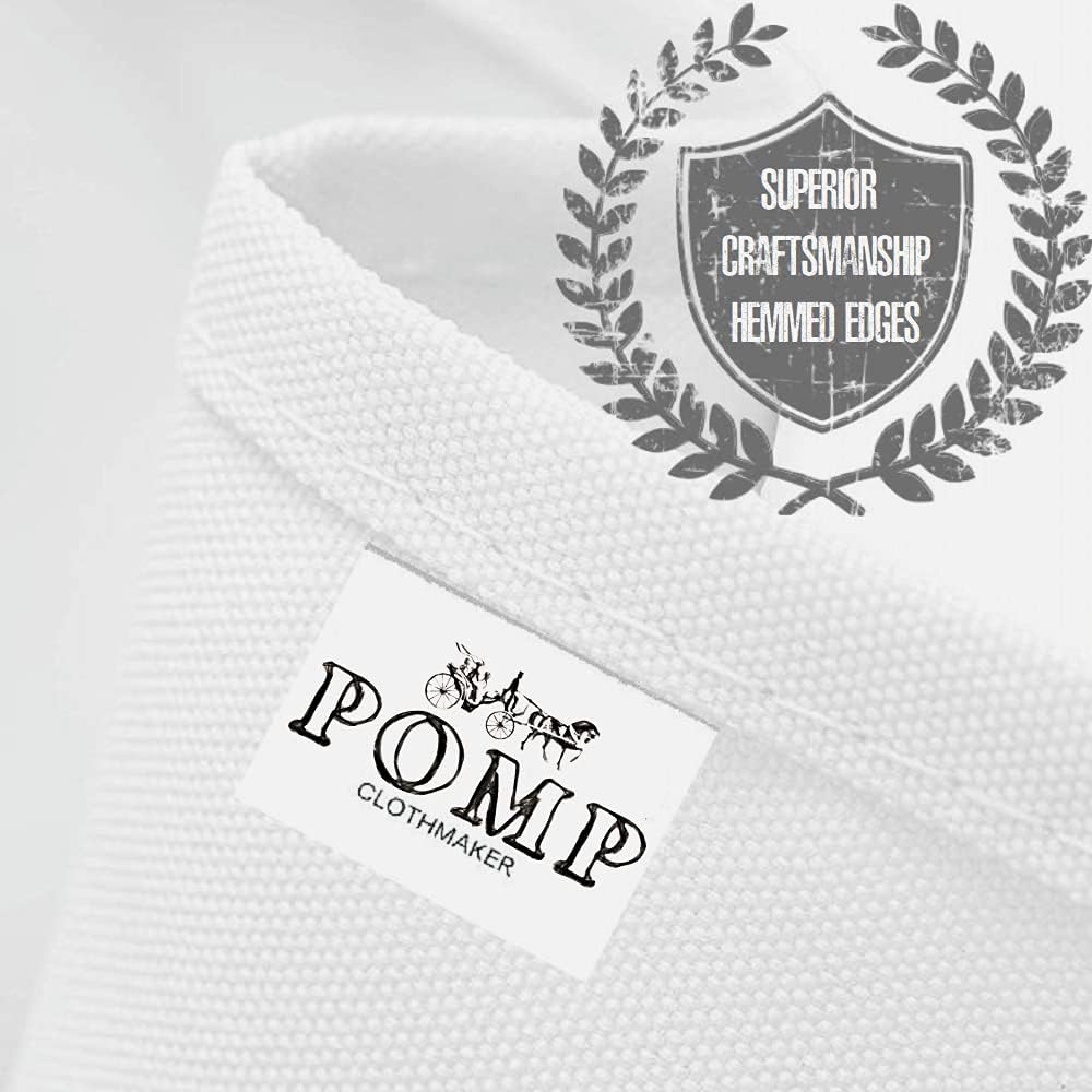 Pomp Pure White 60" x 84" Poplin Polyester Tablecloth (4 Pack) | Wrinkle + Stain Resistant Easy Care Premium Fabric | Fits 5FT Rectangle Table