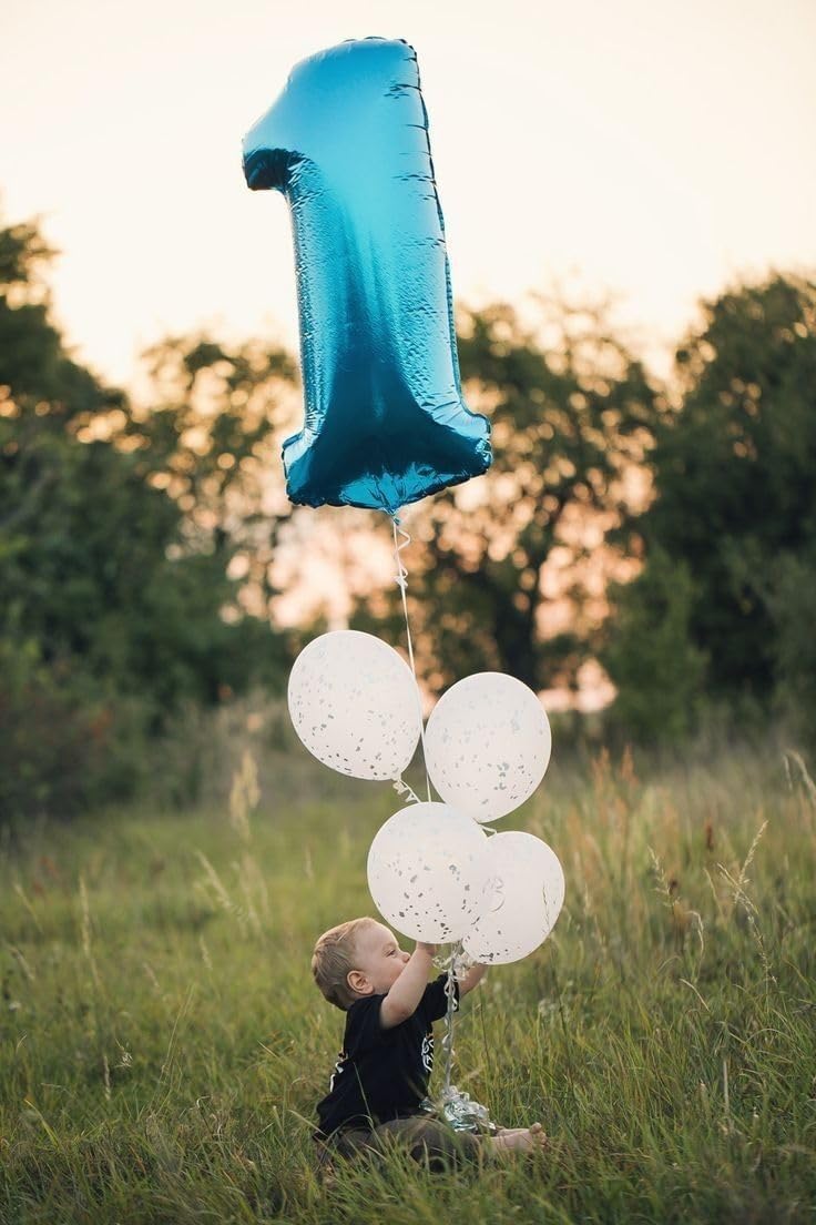 40 Inch Dark Blue Number Balloons,Helium Mylar Foil Number Balloons Number 1 Balloon for 1st Birthday Decorations for Kids,Anniversary Party Decorations Supplies