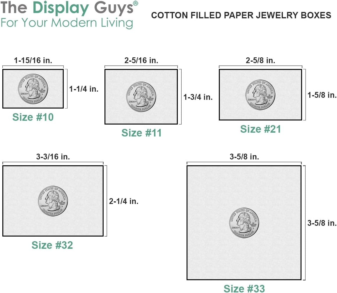 TheDisplayGuys - 25-Pack #53 Kraft Paper Cardboard Gift Boxes/Jewelry Cases w. Cotton Padding & Lid - Gold Foil - (5.4" x 3.9" x 1.0")