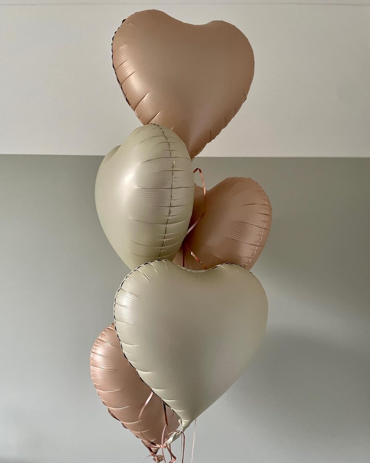10Pcs Olive Green Foil Heart Shaped Balloons 18 Inch - Retro Green Heart for Baby Shower, Wedding, Valentine Decorations - Love Party Decor