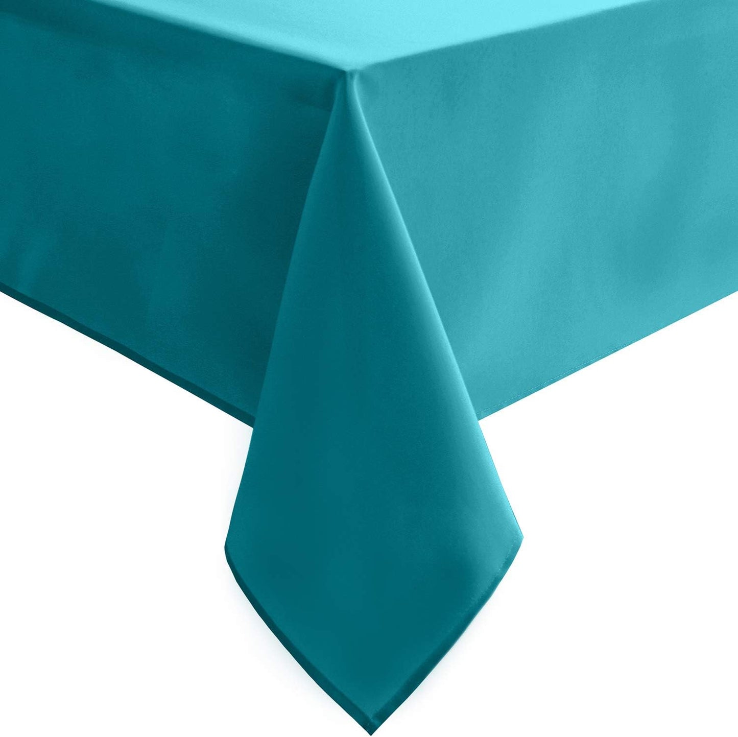 Hiasan Rectangle Tablecloth - Water Resistant and Spillproof Kitchen Washable Polyester Fabric Table Cloth for 6 Foot Tables, 30 x 60 Inch, Turquoise