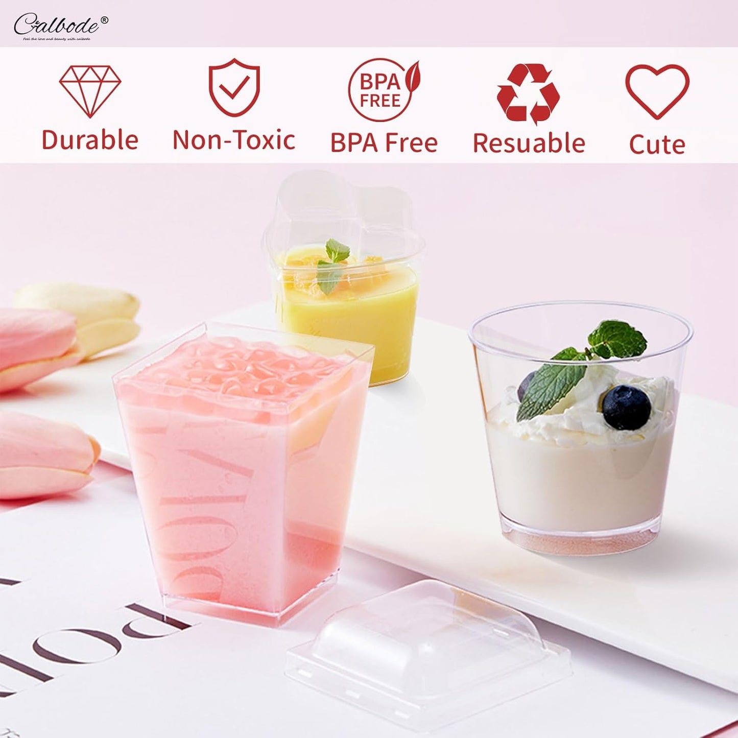 360 Pack 5oz 6oz Dessert Cups with Lids and Spoons, 3 Styles Clear Plastic Appetizer Cups for Halloween Party Disposable Mini Parfait Cups for Serving Fruit Trifle Mousse Ice Cream and Pudding