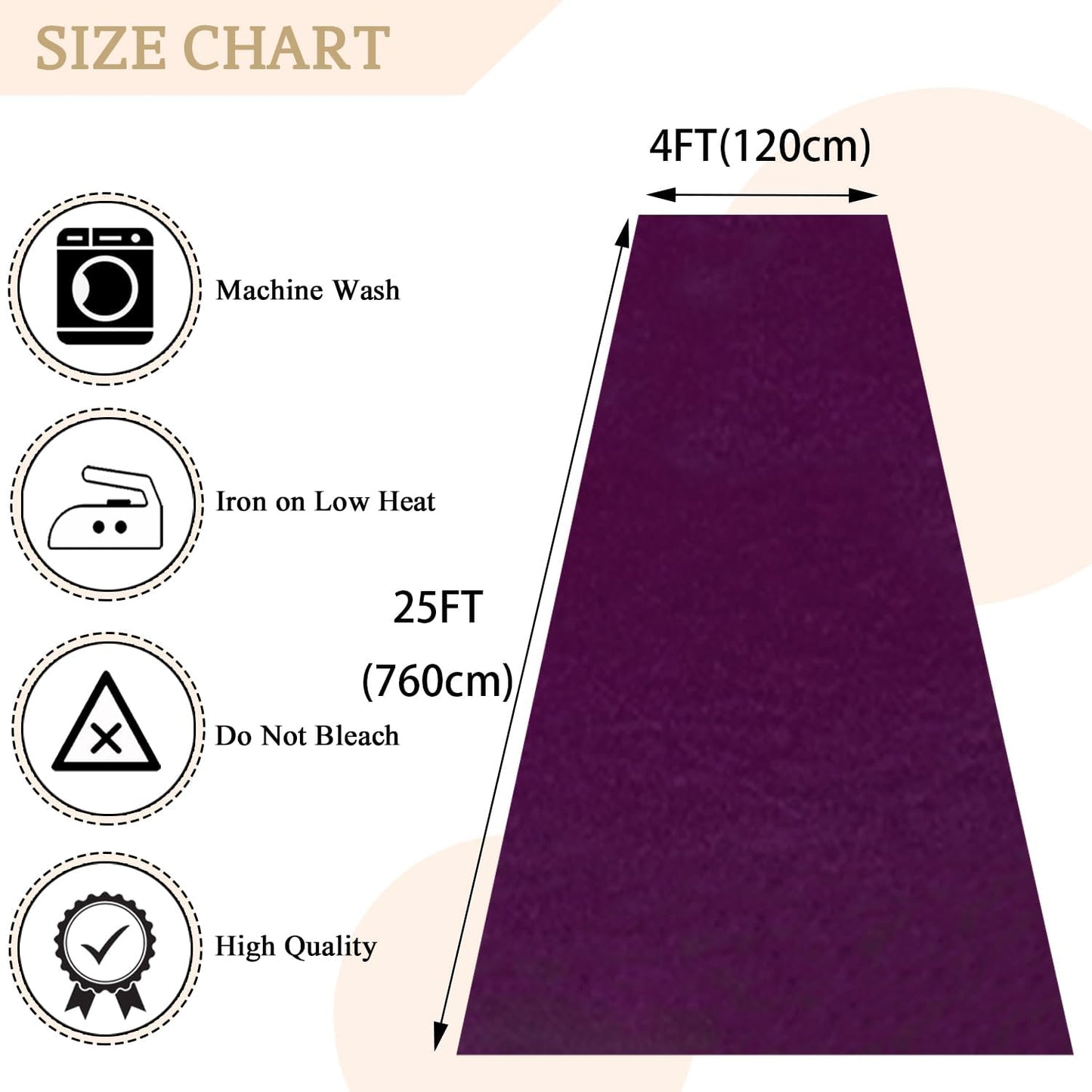 MODFUNS Aisle Runners for Weddings Purple Velvet Aisle Runner 4x25ft Party Carpet Runners Wedding Runner Rug with Carpet Tape Vintage Aisle Floor Runner Bridal Shower Banquet Ceremony Prom Carpet
