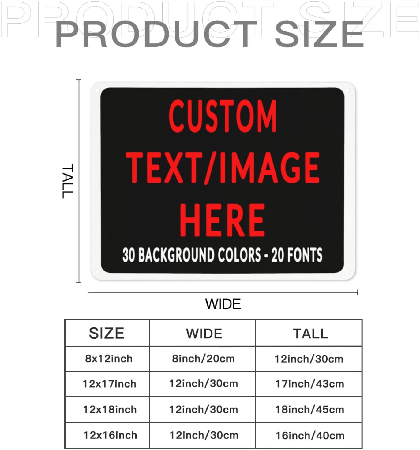 Custom Sign Personalized Custom Metal Sign, Customize For Office, Business, Workplace, Office, Home, Delivery Signs 8x12