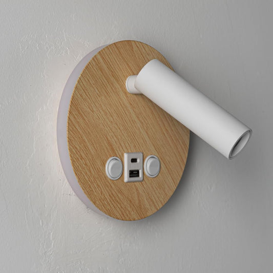 2-Light led Wall Sconces for Bedroom, Wall lamp for Living Room, Wall Light fixtures(Wood Grain)