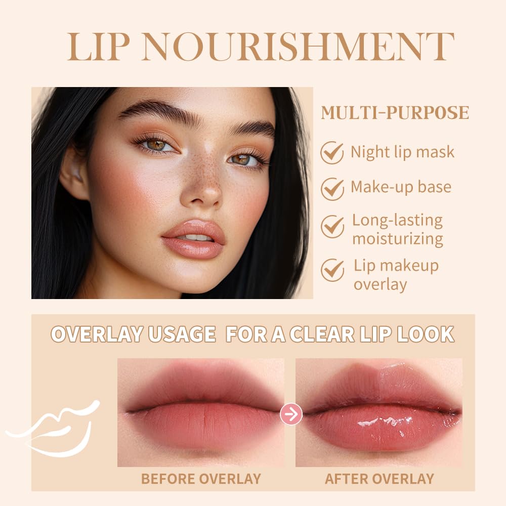 Summer Hydrating Lip Butter Balm Set - Ultra-Nourishing with Shea & Olive Butter，Soothes & Repairs Dry Lips, Non-Sticky Long-Lasting Moisture(Lced coffee&Cake,Pack of 2)