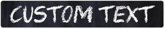 Custom Sign, Custom Street Sign, 11 Font Colors, 13 Font Styles, 4 Hole Options, 22 Sizes, 6x36 Inches, Rust Free DiBound, Fade Resistant, Made in USA by My Sign Center (Chalkboard Green)
