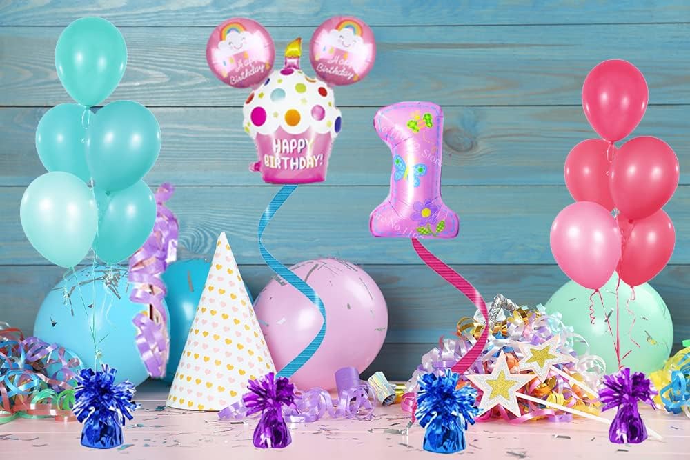 Metallic Balloon Weights, Birthday Party Favors, Novelty and Gag Gifts, 5.5" Inches, 12-Pack (Orange)
