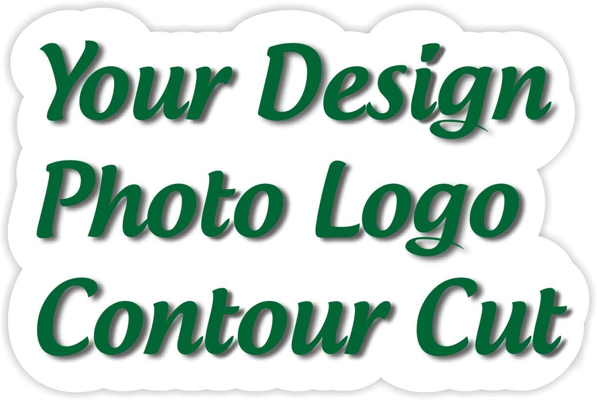 110 Custom Personalized Stickers Labels Cut to Graphic Waterproof Vinyl Made USA, Any Text, Image, Logo 3 in.