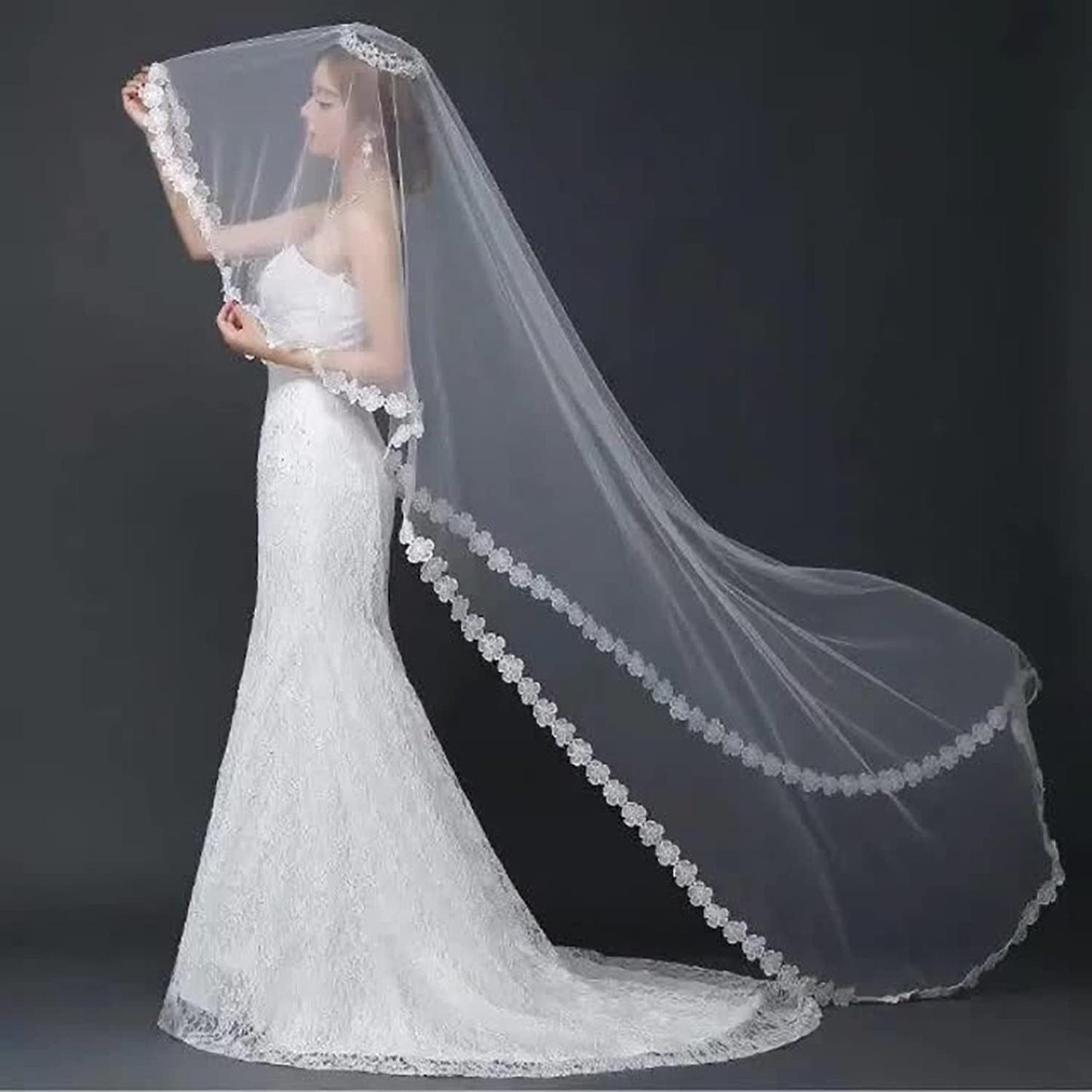 Fight Club Wedding Unity Veil with Pearl Rosary Wedding Unity Cord Lasso Yugal for Filipino Wedding Ceremony