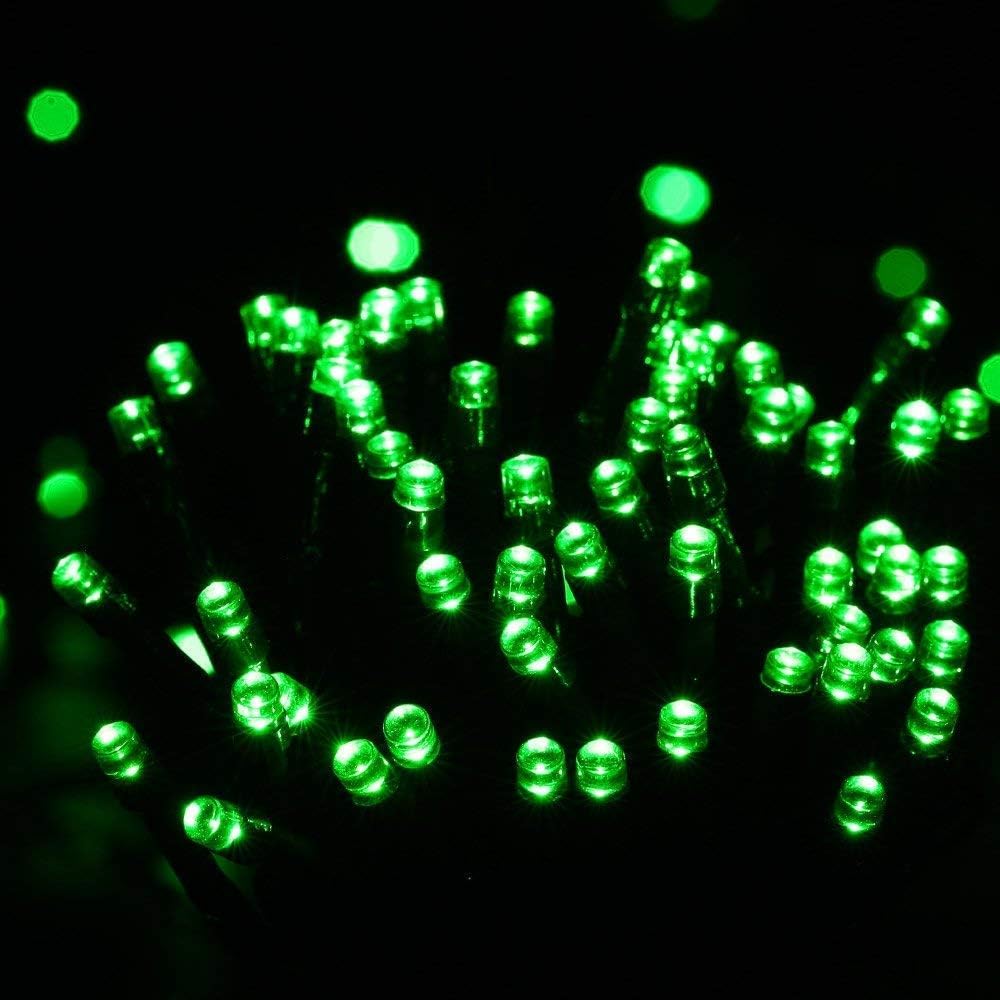 Toodour Solar Christmas Lights Outdoor, 2 Packs Total 144ft 400 LED Solar String Lights with 8 Mode, Outdoor Christmas String Light for Garden, Patio, Fence, Balcony, Xmas Tree Decor - Green