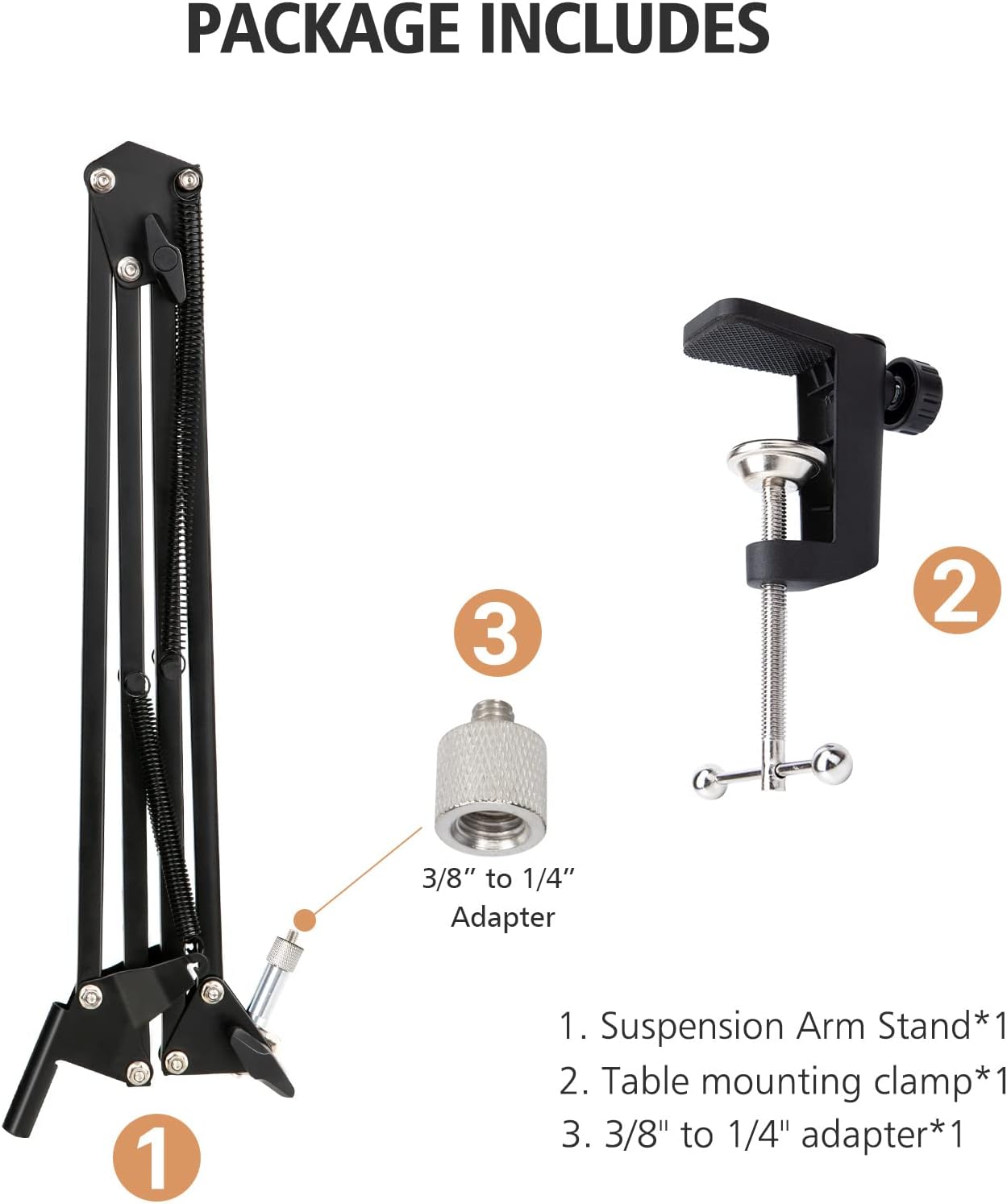 For Elgato Wave 3 Boom Arm Microphone Stand, Professional Mic Boom Arm Mic Stand Compatible with Elgato Wave:3 USB Condenser Microphone by SUNMON