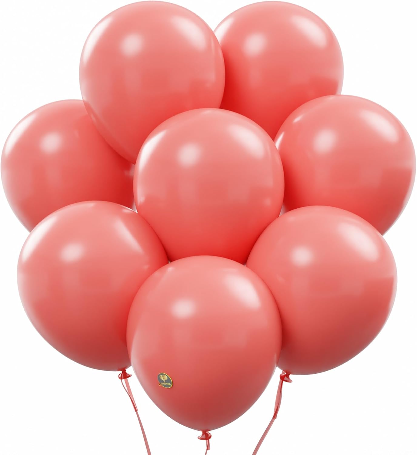 AFTERLOON® Biodegradable Balloons 50 pcs Coral Pink 10 Inch, Matte Color Thickened Extra Strong Latex Helium Float, for Baby Shower Gender Reveal Wedding Birthday Party Decorations