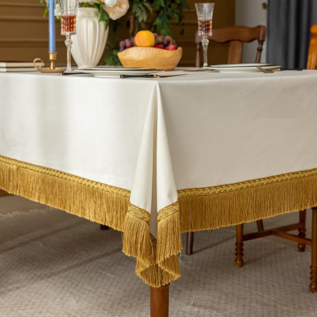 F-CHU Small Square Tablecloth 36 x 36 Inch Velvet Tablecloths Solid White Small Round Table Cover for Nightstand End Bedside Table Tabletop Decoration，White Tablecloth