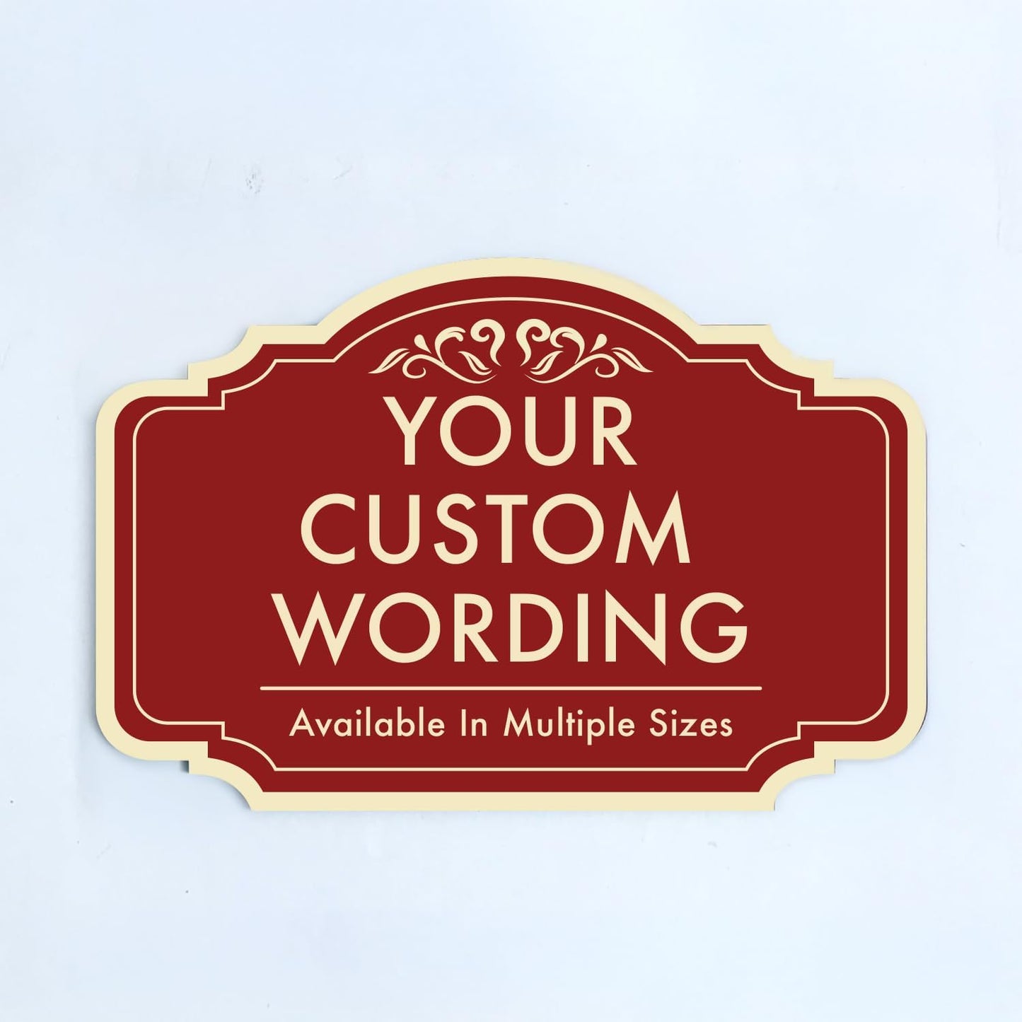 Custom Decorative Outdoor Metal Signs - Personalized Aluminum, Driveway Signs - Design 2 Red Brick, 18x12 In, Waterproof, Made In USA