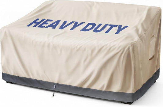 Extra Heavy Duty 2 Seater Outdoor Couch Cover Waterproof Up to 8000pa, Patio Furniture Sofa Covers with Air Vent, Outdoor Loveseat Bench Cover, 76" W x 33" D x 32"H